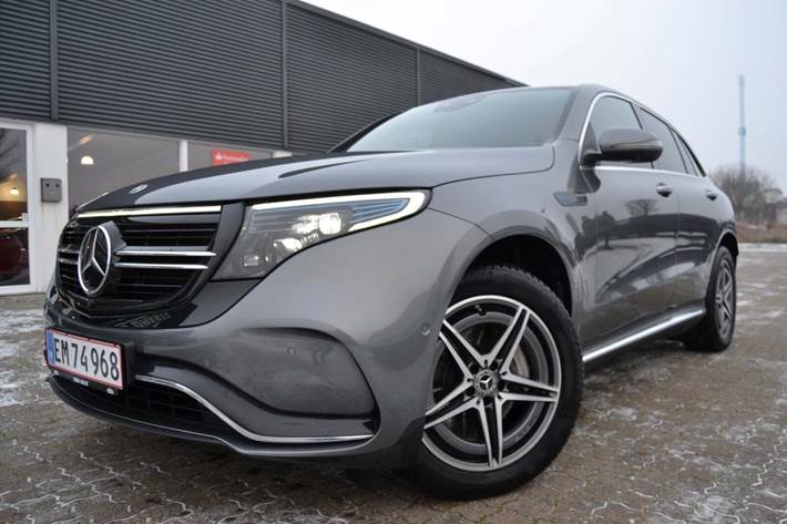 Grå Mercedes EQC400 fra 2021