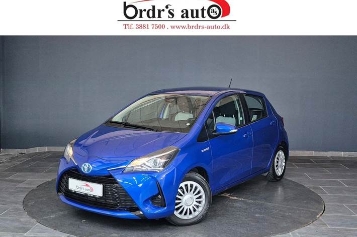 Blå Toyota Yaris fra 2019
