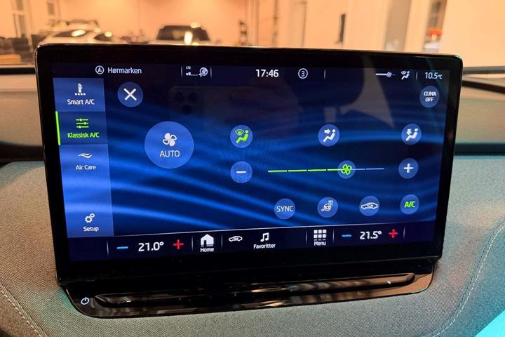 Grøn Skoda Enyaq fra 2023