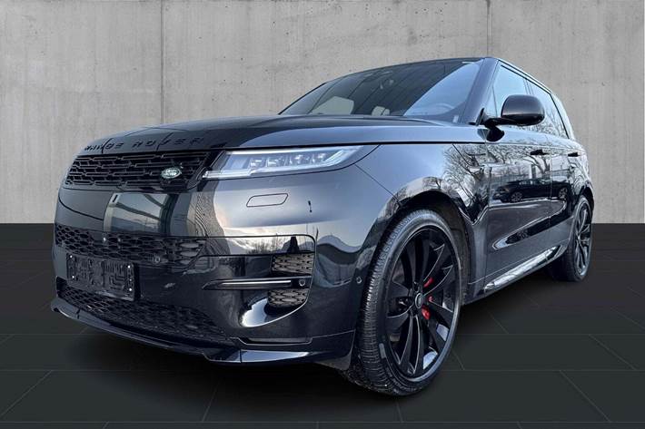 Sort Land Rover Range Rover sport fra 2025 set udefra