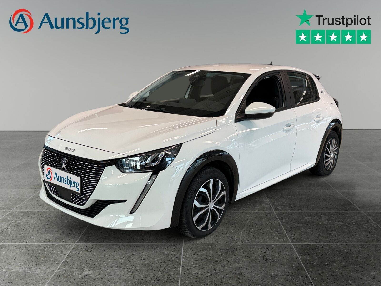 Hvid Peugeot e-208 fra 2021
