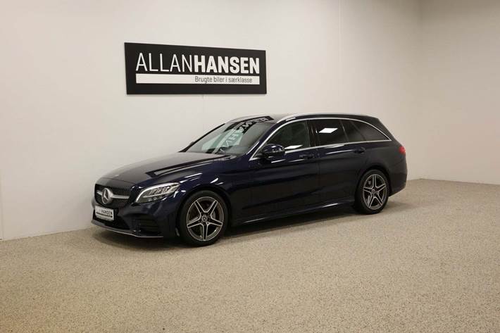 Blå Mercedes C220 d fra 2019