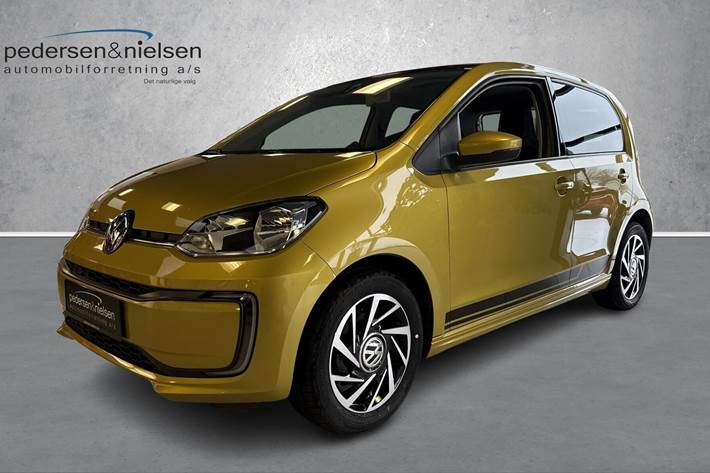 Gul VW e-up fra 2018 set udefra