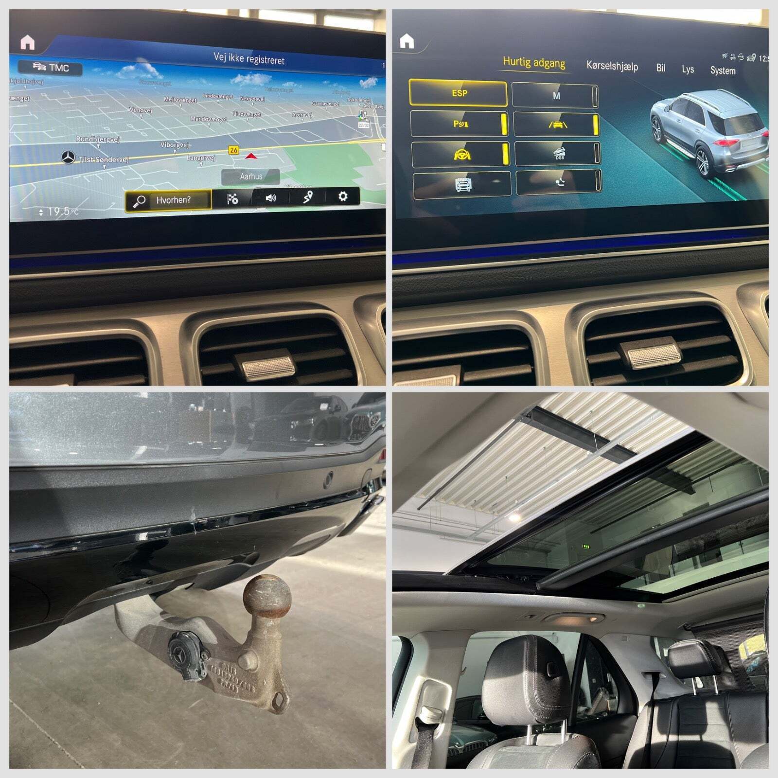 Grå Mercedes GLE350 de fra 2020