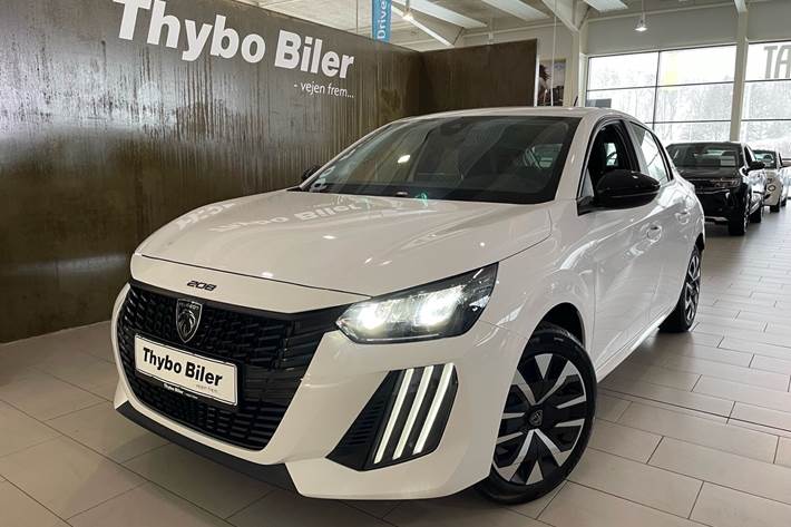 Hvid Peugeot e-208 fra 2025