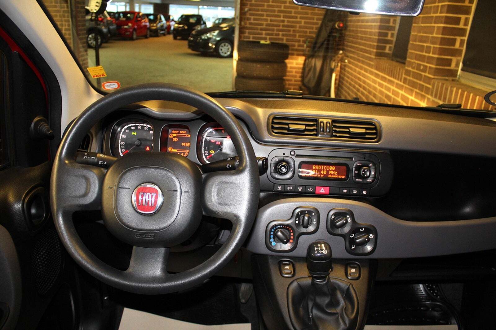 Rød Fiat Panda fra 2012