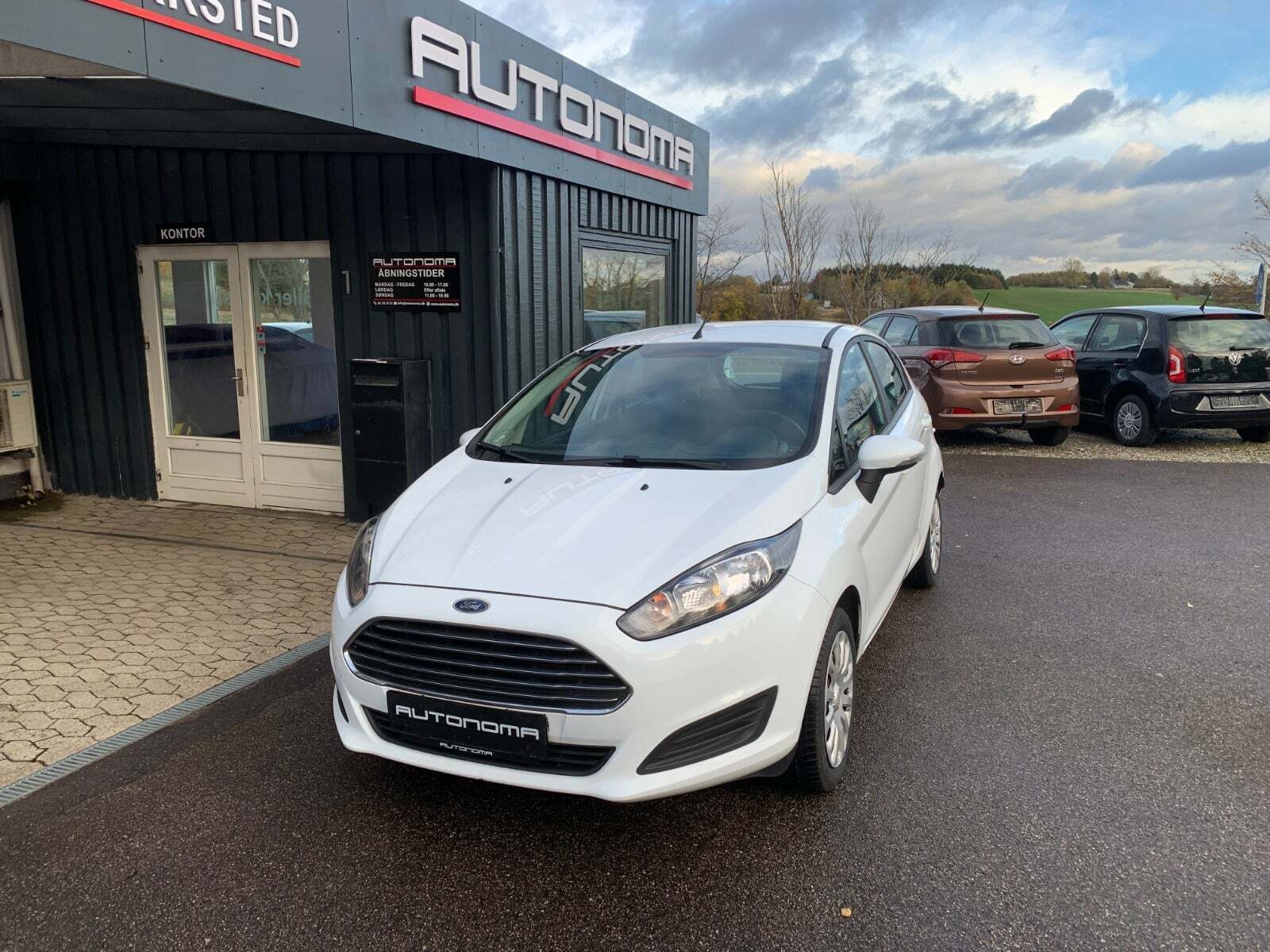 Hvid Ford Fiesta fra 2014