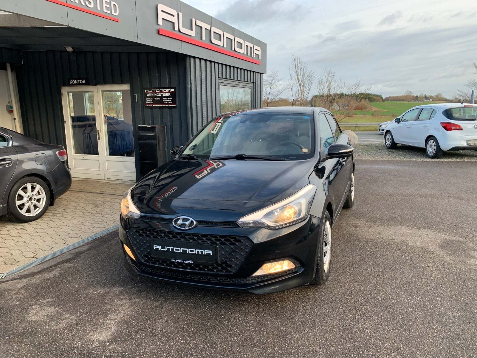Grøn Hyundai i20 fra 2015