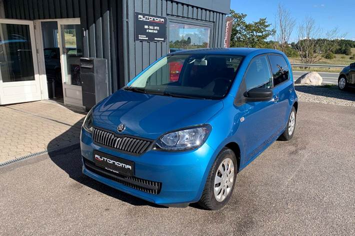 Blå Skoda Citigo fra 2017