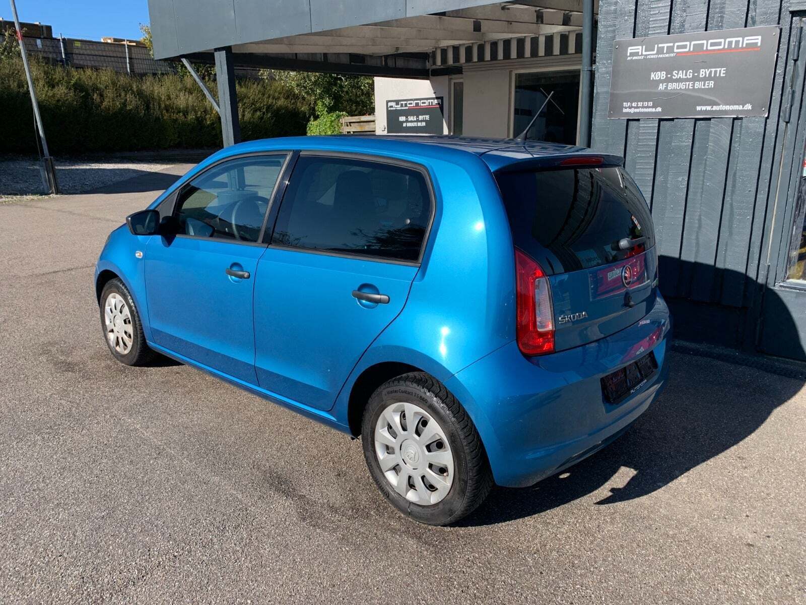Blå Skoda Citigo fra 2017