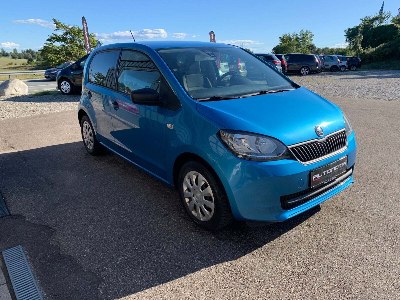 Blå Skoda Citigo fra 2017