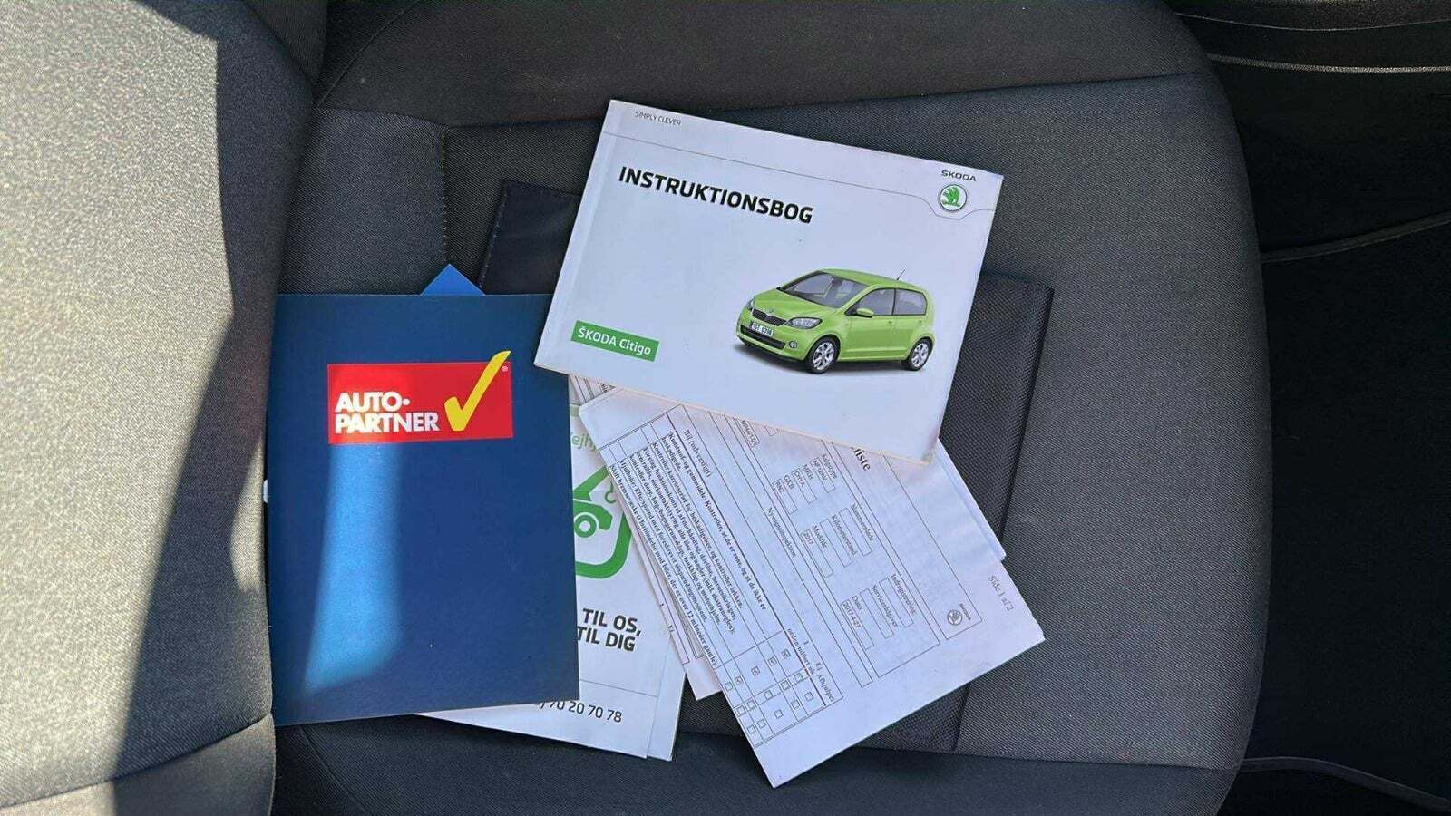 Blå Skoda Citigo fra 2017