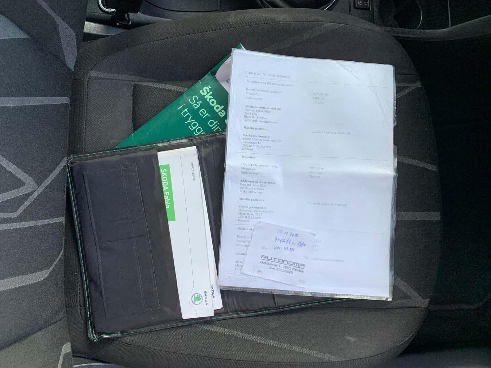 Sort Skoda Fabia fra 2014