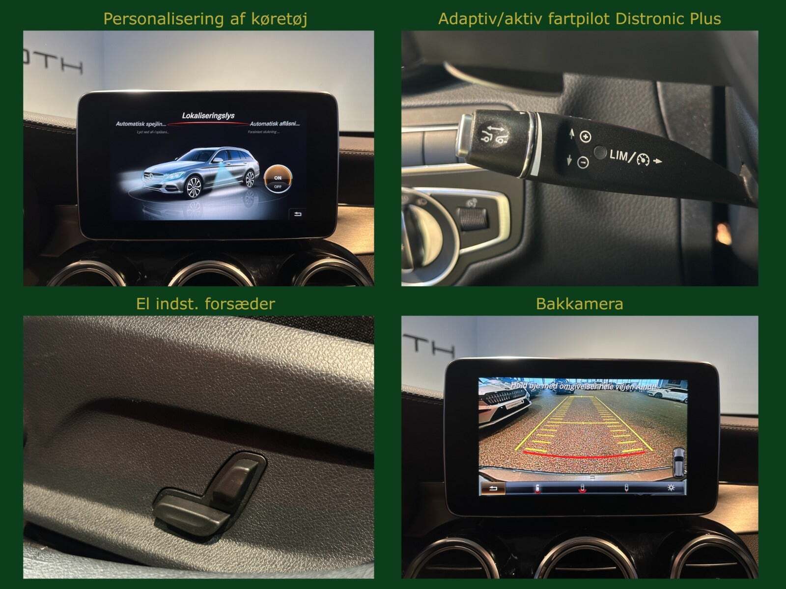 Grå Mercedes C200 fra 2017