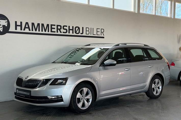 Sølv Skoda Octavia fra 2018 set udefra