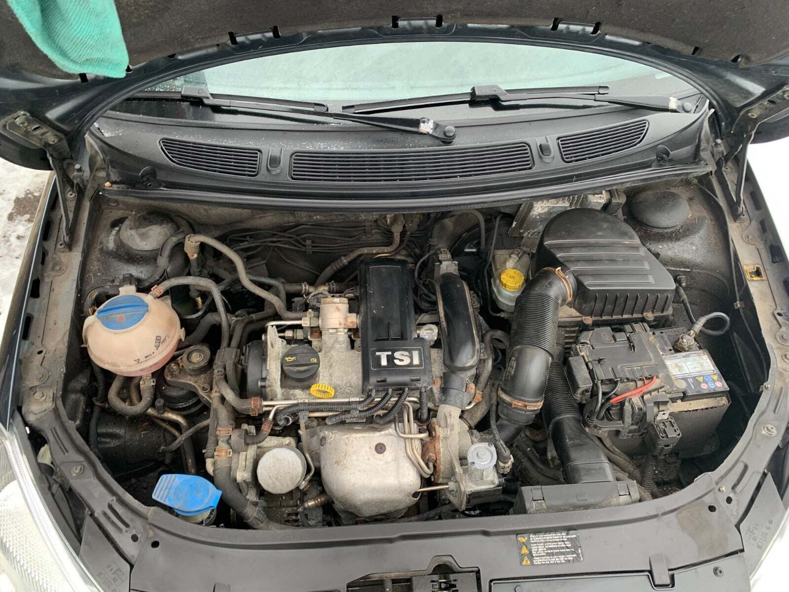 Grå Skoda Fabia fra 2014