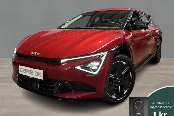 Rød Kia EV6 fra 2025 set udefra