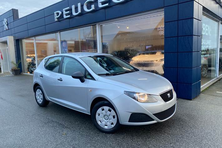 Sølv Seat Ibiza fra 2011 set udefra