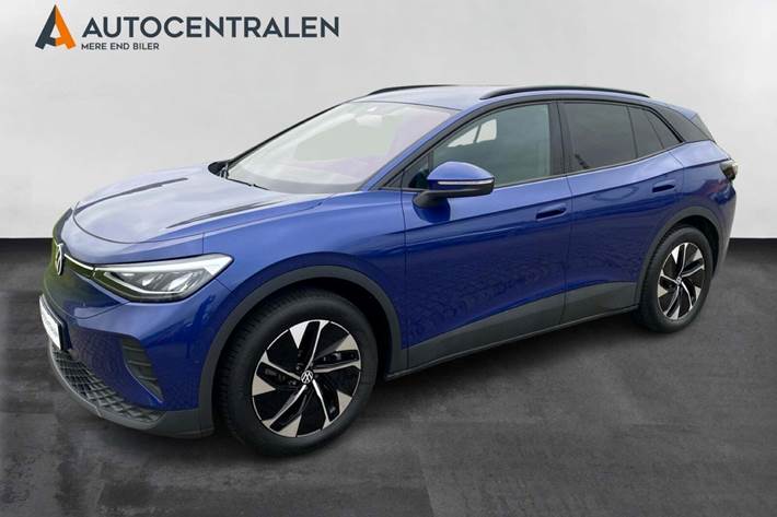 Blå VW ID.4 fra 2024 set udefra
