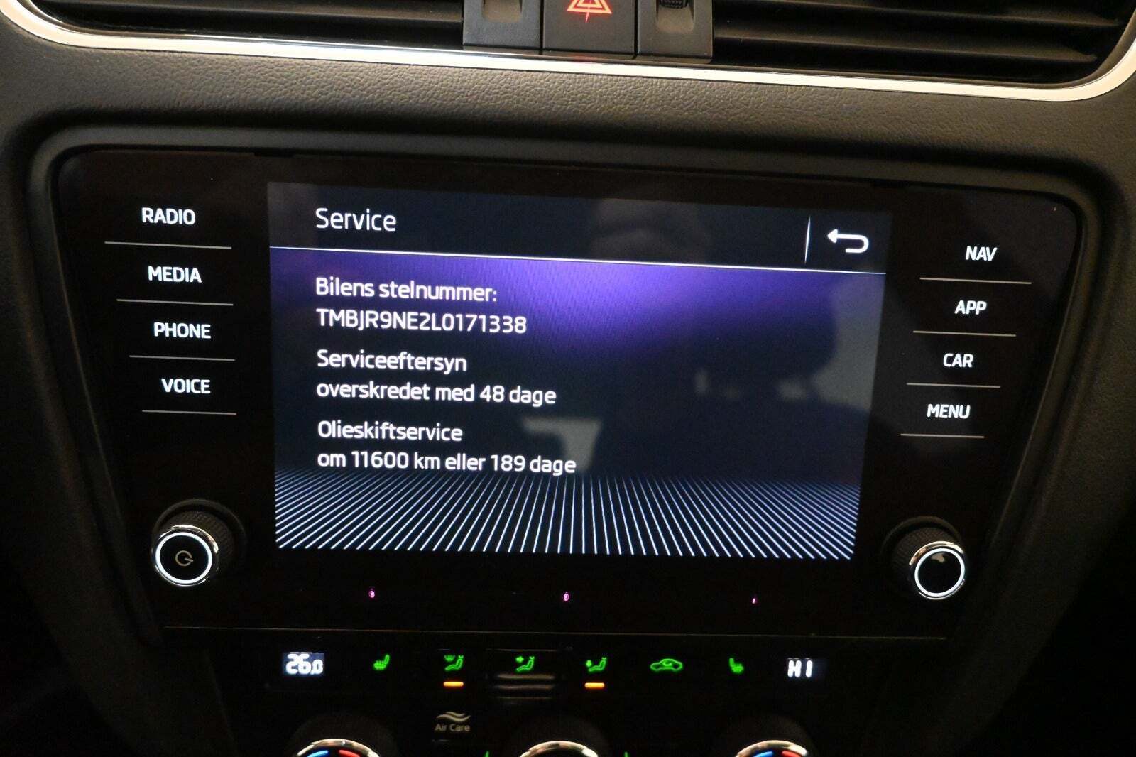 Sort Skoda Octavia fra 2020