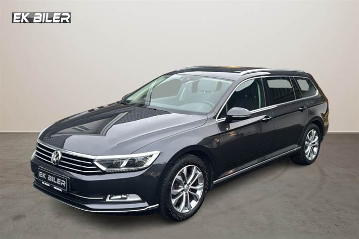 Brun VW Passat fra 2019 set udefra