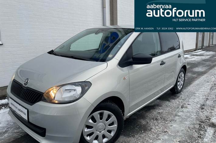 Sølv Skoda Citigo fra 2015 set udefra