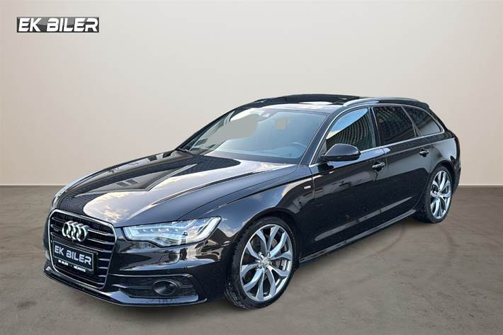 Sort Audi A6 fra 2014 set udefra