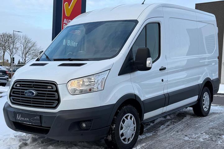Hvid Ford Transit 350 L2 Van fra 2019 set udefra