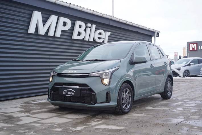 Grøn Kia Picanto fra 2025 set udefra