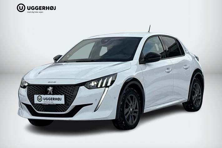 Hvid Peugeot 208 fra 2024 set udefra