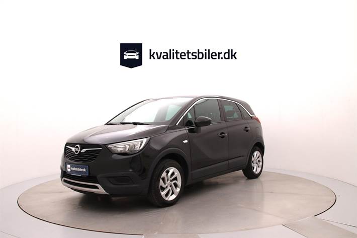 Sort Opel Crossland X fra 2018 set udefra