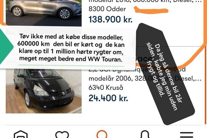 Sort Renault Espace fra 2015