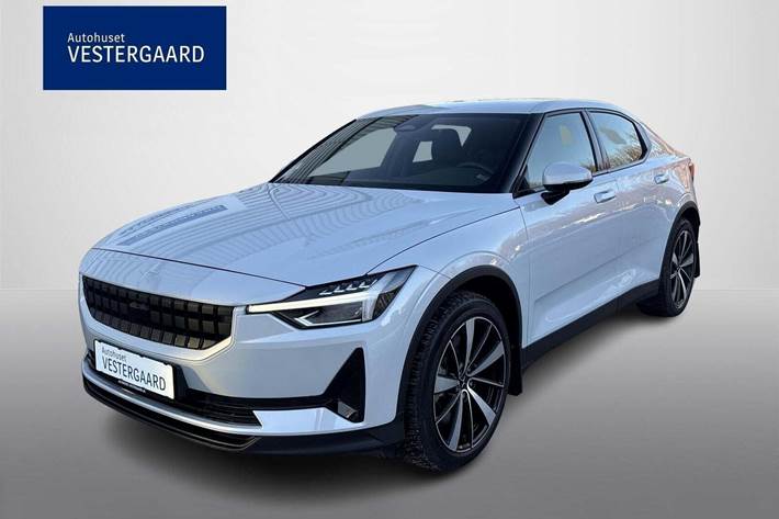 Hvid Polestar 2 fra 2022 set udefra