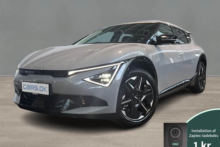 Grå Kia EV6 fra 2025 set udefra