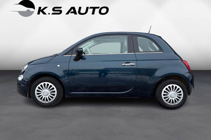 Blå Fiat 500 fra 2019