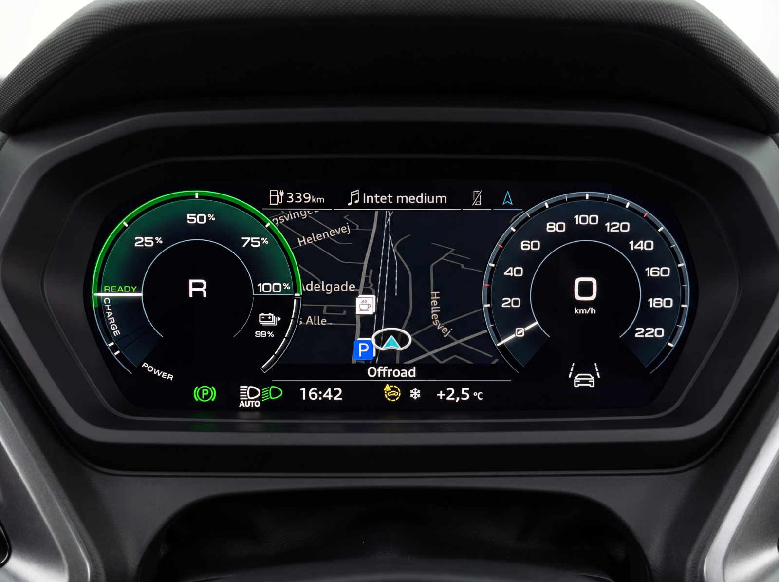 Blå Audi Q4 e-tron fra 2022