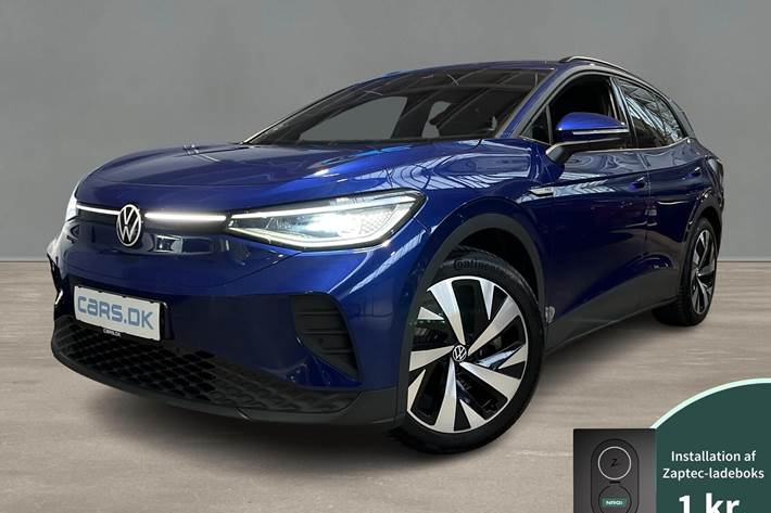 Blå VW ID.4 fra 2023 set udefra
