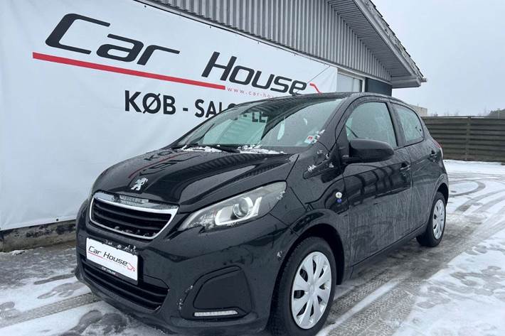 Sort Peugeot 108 fra 2015 set udefra
