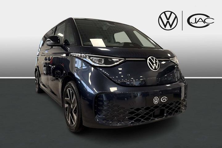 Blå VW ID.Buzz fra 2025 set udefra