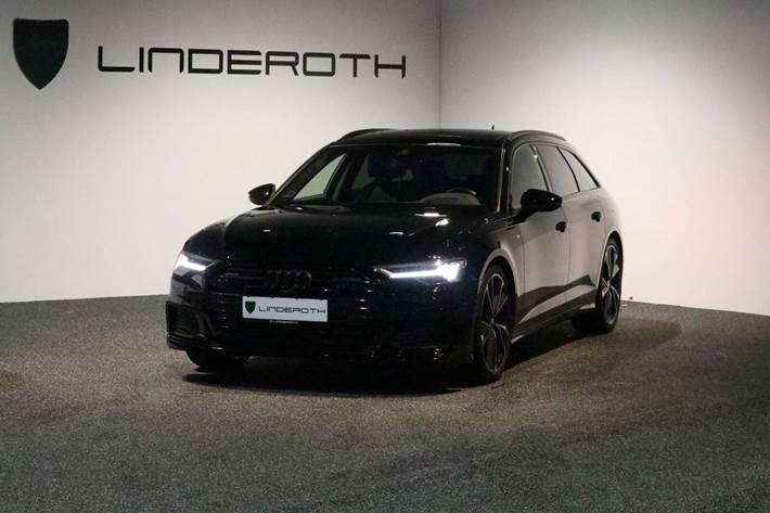 Sort Audi A6 fra 2023 set udefra
