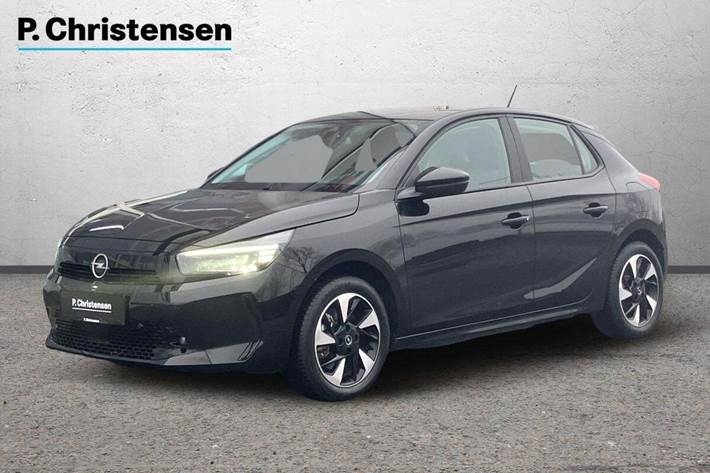Sort Opel Corsa-e fra 2023 set udefra