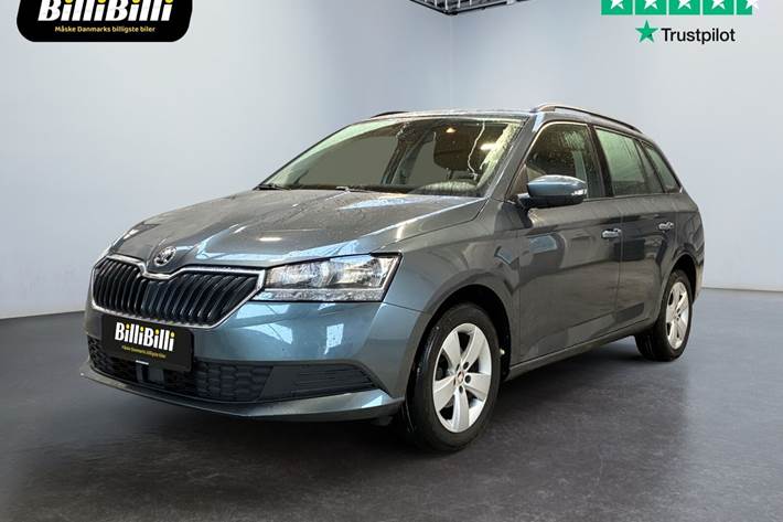 Grå Skoda Fabia fra 2019 set udefra