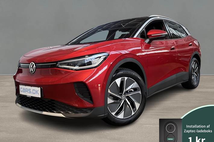 Rød VW ID.4 fra 2025 set udefra