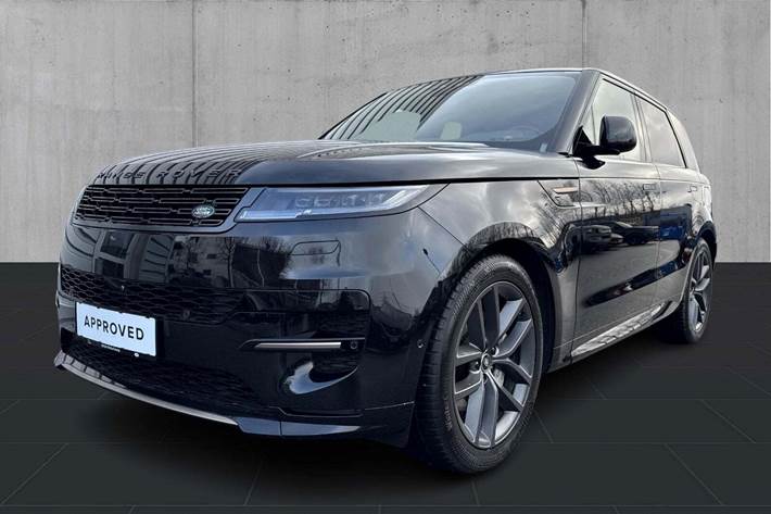 Sort Land Rover Range Rover sport fra 2025 set udefra