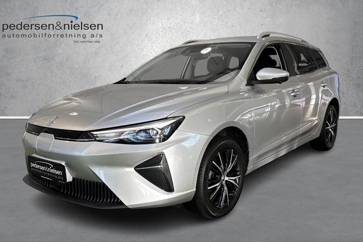 Grå MG MG5 Electric fra 2022 set udefra