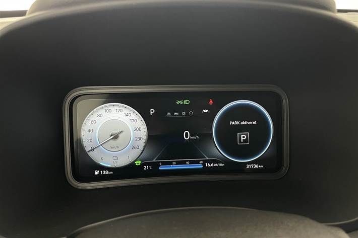 Blå Hyundai Kona fra 2022