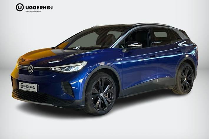 Blå VW ID.4 fra 2021 set udefra