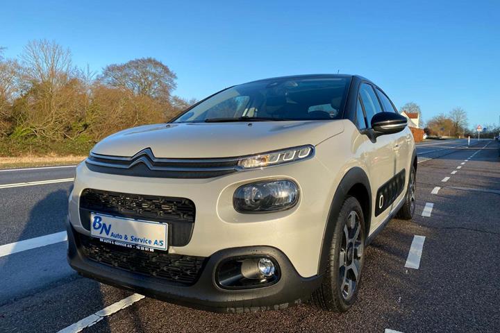 Beige Citroën C3 fra 2020 set udefra