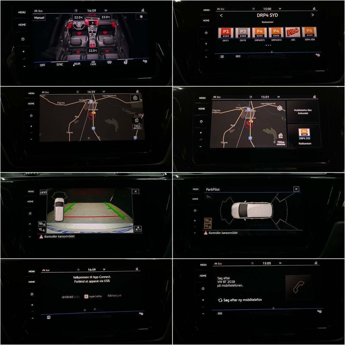 Sølv VW Touran fra 2019