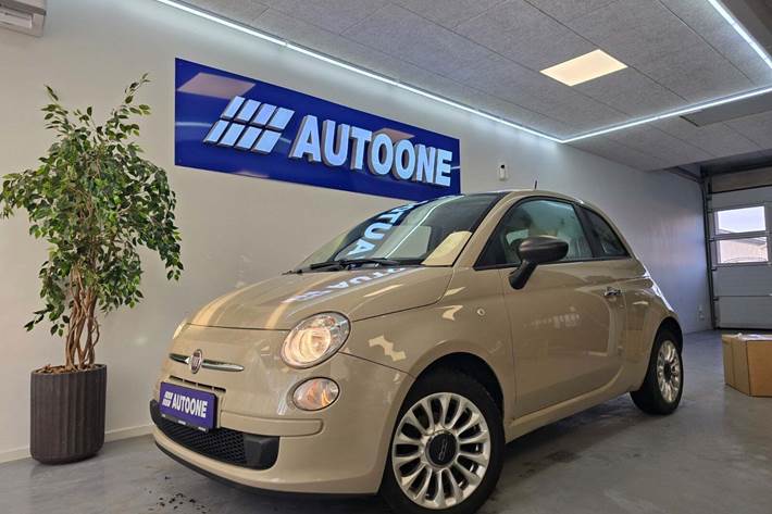 Beige Fiat 500 fra 2008
